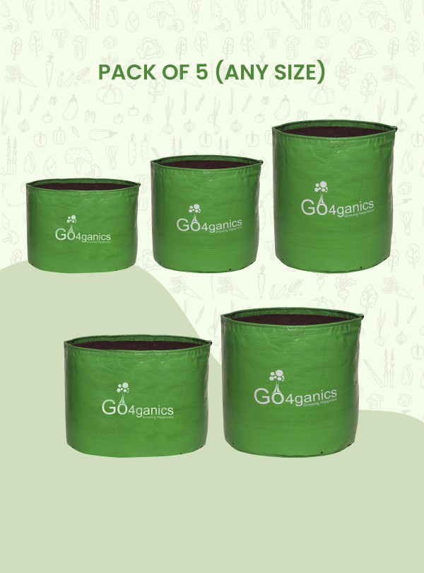 HDPE GROW BAG (Any Size - Total 5 pcs) - Choose Size and Qty, Add to Cart (Listed price is for single piece only)
